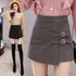 High Waist A-line Woolen Skirt - ROUTINE FASHION